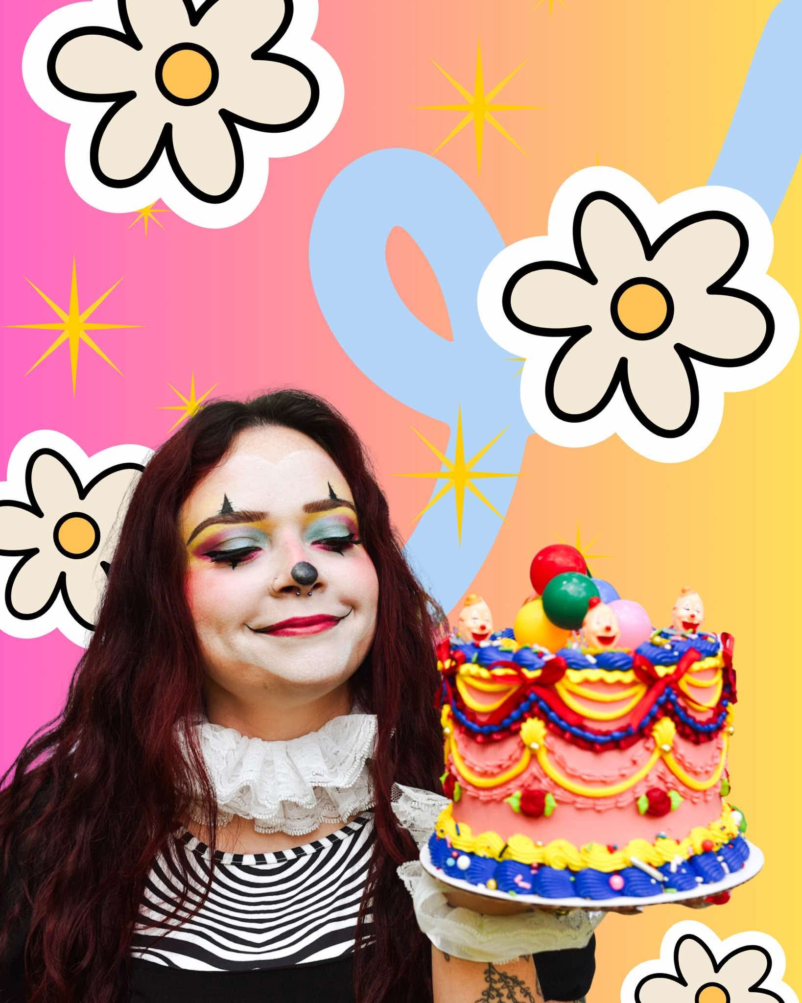 Ashley Vazquez with her decorated cake