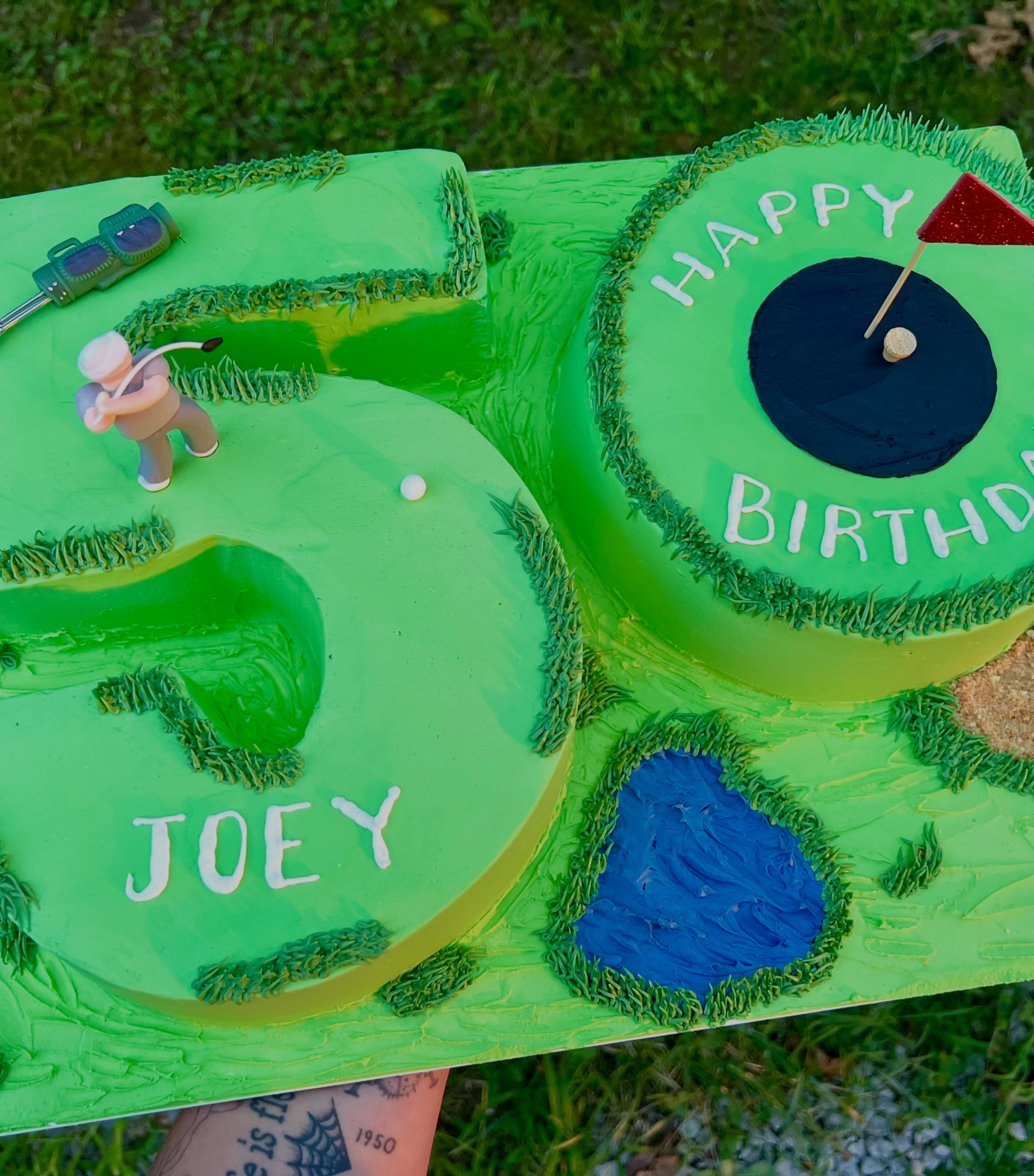 Golf birthday cake